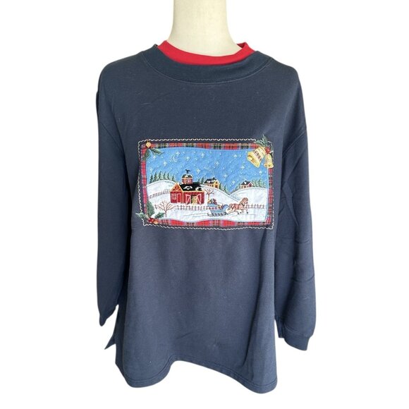 Bobbie Brooks Tops - Sweatshirt Winter Christmas Sleigh Ride Holiday Women's XL (14/16) Bobbie Brooks